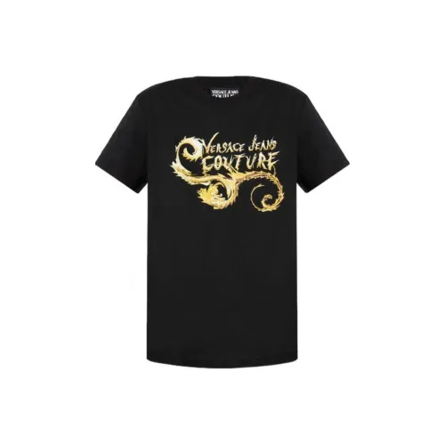 VERSACE JEANS COUTURE Logo Printed Crewneck T Shirt