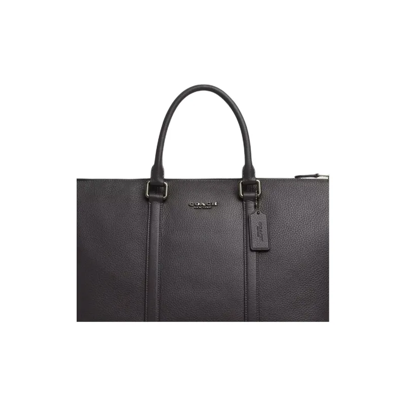COACH Leather Tote Bag Shopping Bag Handbag Men's Graphite-3