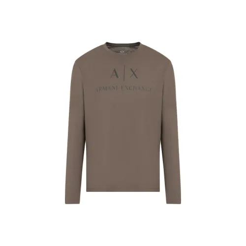 ARMANI EXCHANGEAE FW24 T Shirt Unisex Olive Brown