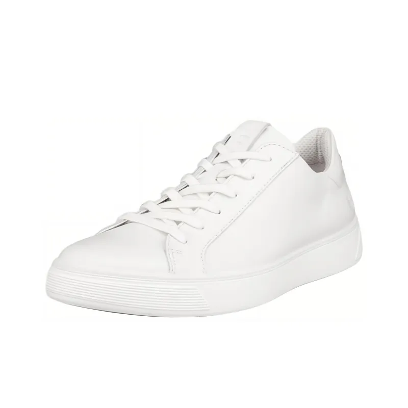 Ecco Street Tray Low Top Skateboard Shoes Men's White-1