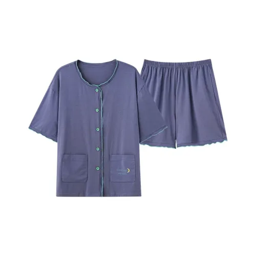 JINXU Pajama Set Women's Navy Blue
