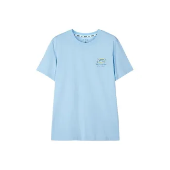 Skechers T Shirt Unisex Cerulean Sky