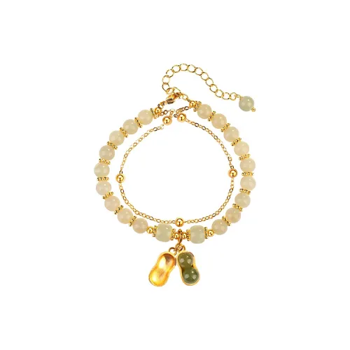 Schloney Hetian Jade Bracelets Pale Greenish White Jade Women's