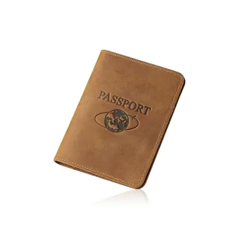 Tong Tong Rabbit Top Grain Cow Leather Card Holder Unisex Coffee/Dark Brown