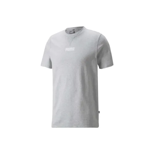 PUMA T Shirt Men's Light Mixed Gray