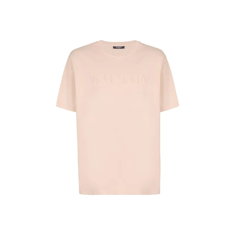 BALMAIN Vintage logo embroidered T shirt-0