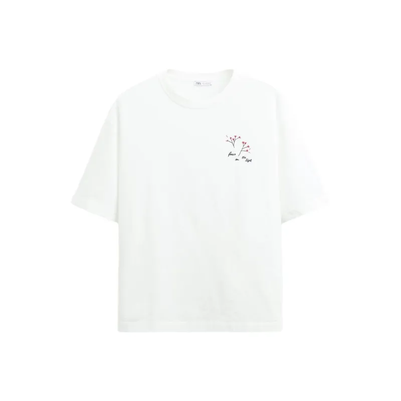 ZARA T-Shirts Men White-0