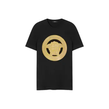 VERSACE Medusa embroidered T shirt