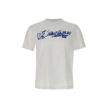 DIESEL Distressed Flocked Logo T Shirt