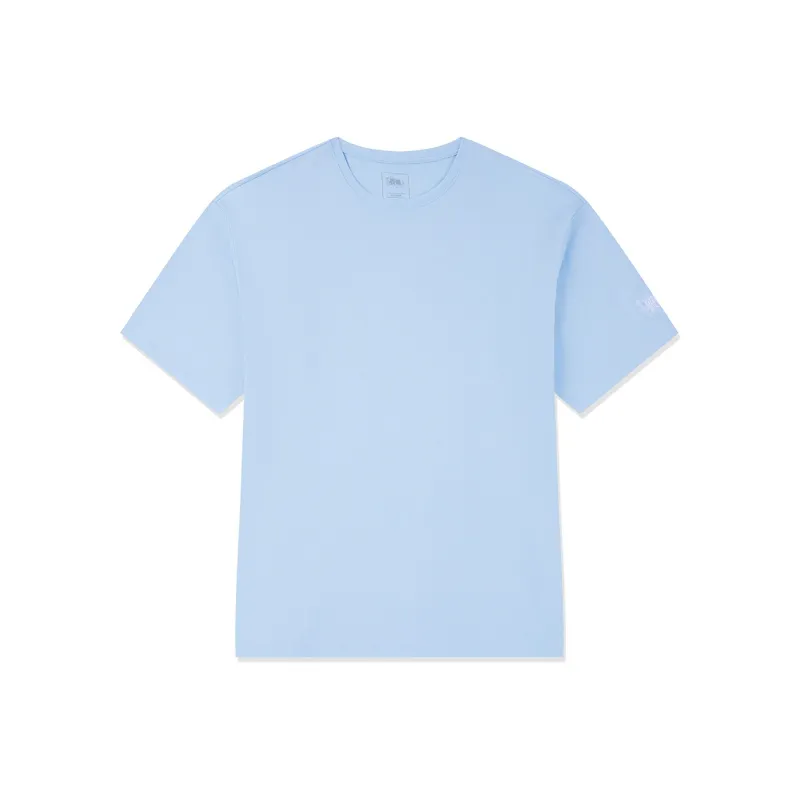 QIAODAN Drop Shoulder Sleeve T Shirt Unisex Sunny Mountain Blue-0