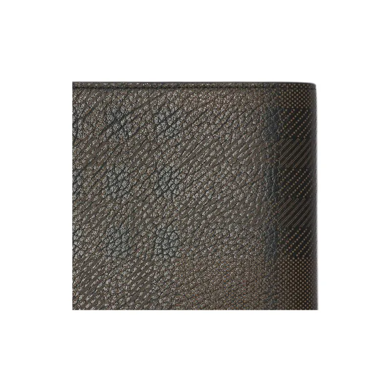 Burberry Shield Calfskin Wallet Men's Slate Color-4