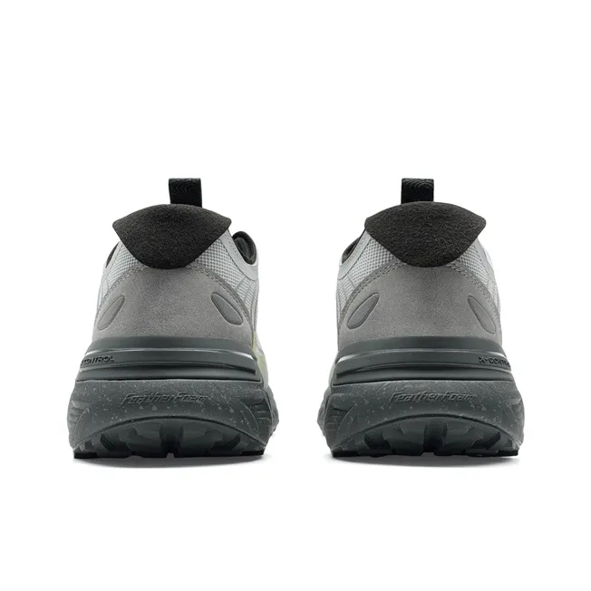 XTEP Cushioning Slip Resistant And Abrasion Resistant Low Top Trekking Shoes Men's Lunar Stone Gray Yellow Lime Green-4