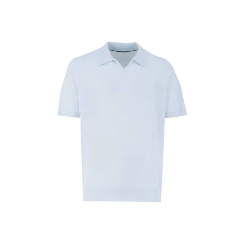 Brunello Cucinelli Short Sleeved Fine Knitted Polo Shirt-0