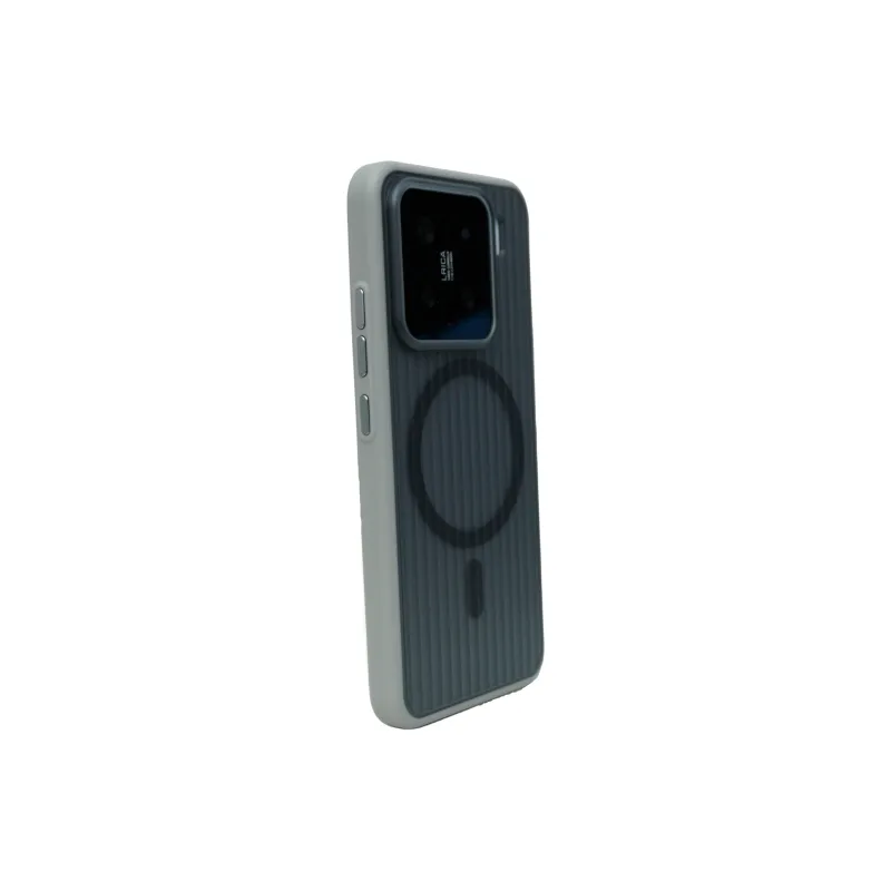 PENGKEXING PC Material Corrugated Grating Magnetic Phone Cases Compatibility With Xiaomi 14 Pro/15/Ultra-0