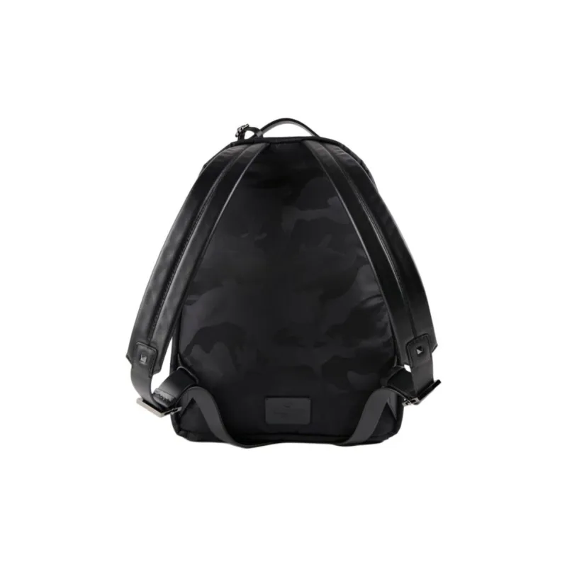 Valentino Cow Leather Backpack Men's Black-2