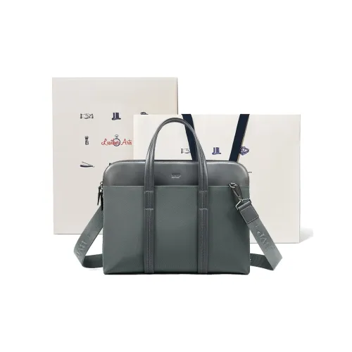 BVP Fabric With Cow Leather Briefcases Regular Unisex Multicolor