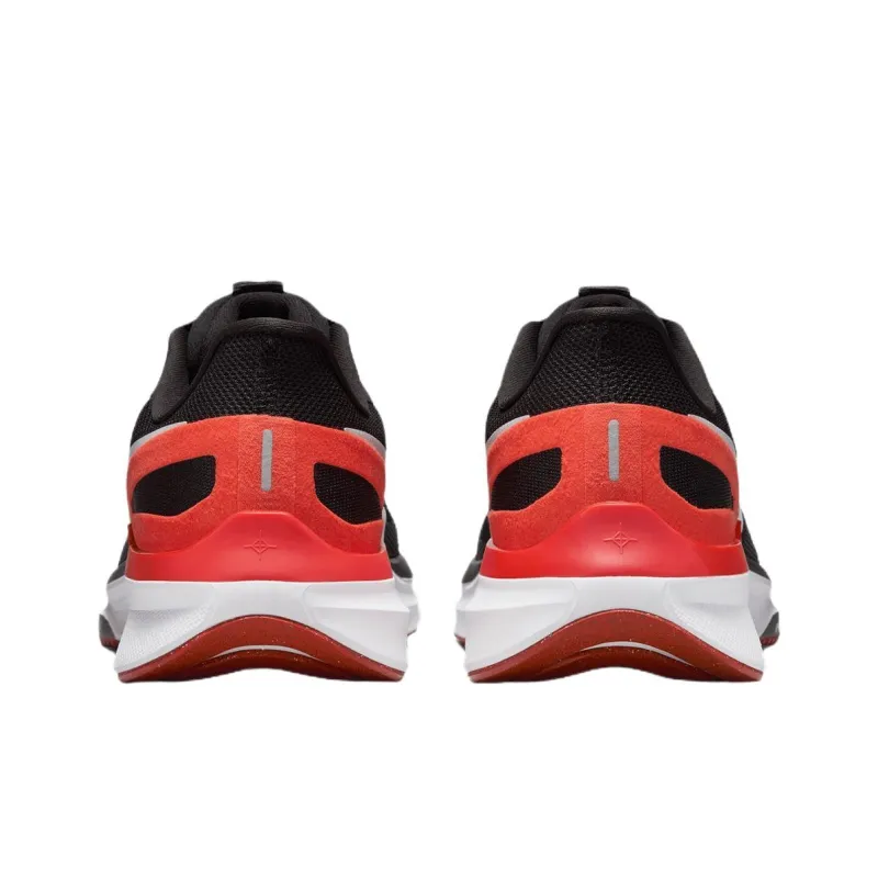 Nike Zoom Structure 25 Cushioning, Breathable, Supportive Low Top Running Shoes Men's Black Red-4