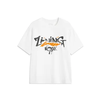 LiNing Sports Life Collection T Shirt Unisex Standard White