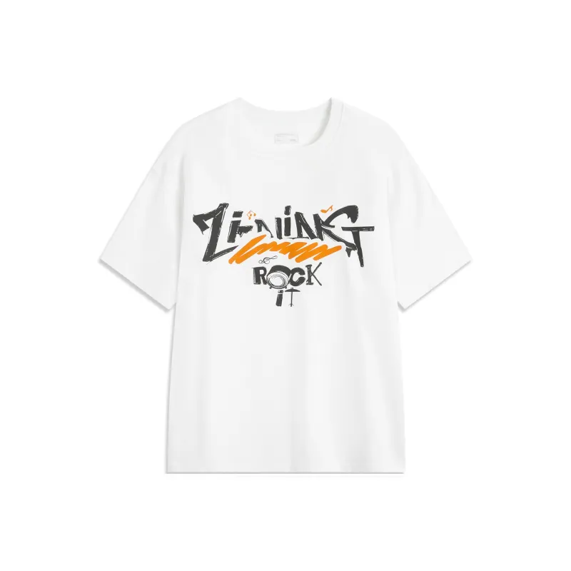LiNing Sports Life Collection T Shirt Unisex Standard White-0