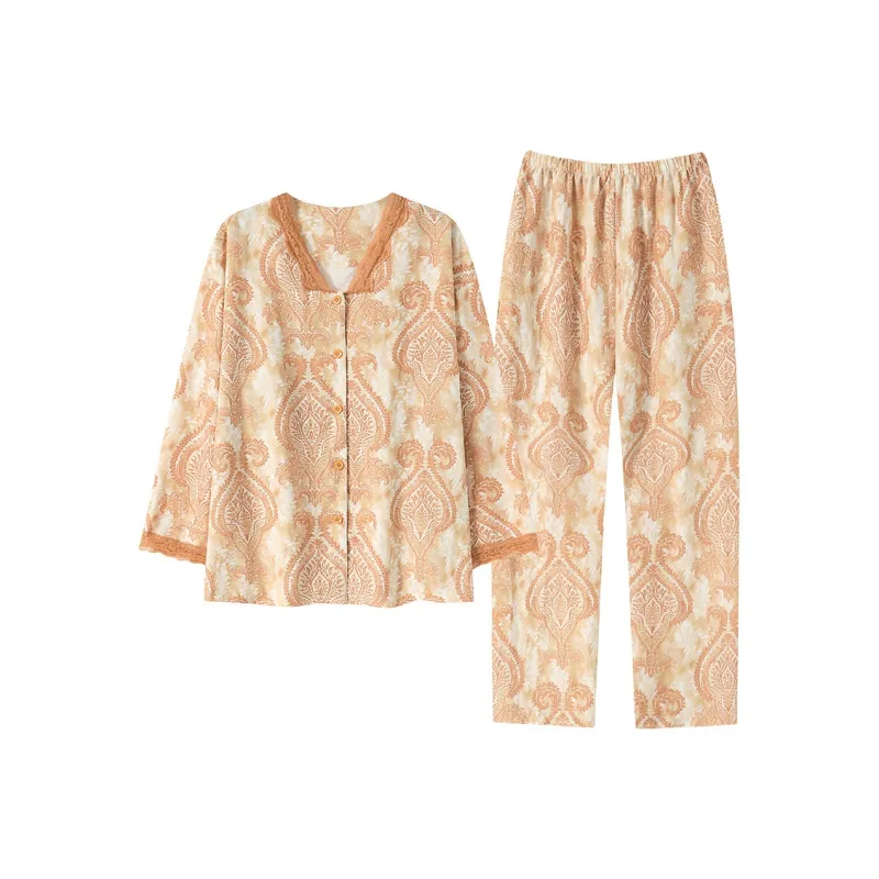 Herbal Primer Pajama Set Women's Combo Set-18