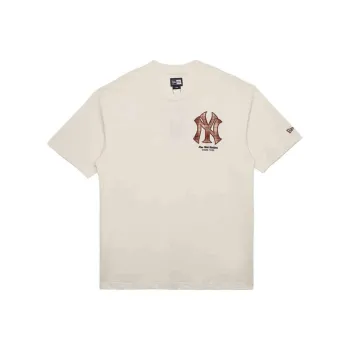 New Era FW24 T Shirt Unisex Light Beige
