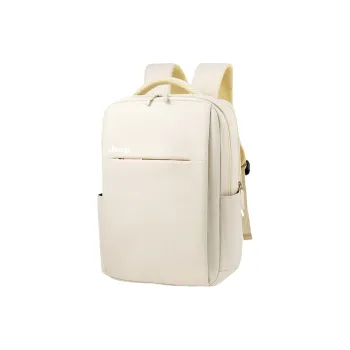 Jeep Polyester Backpack Large Size Women's Ecru