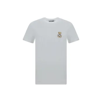 MOSCHINO Bear motif embroidered T shirt