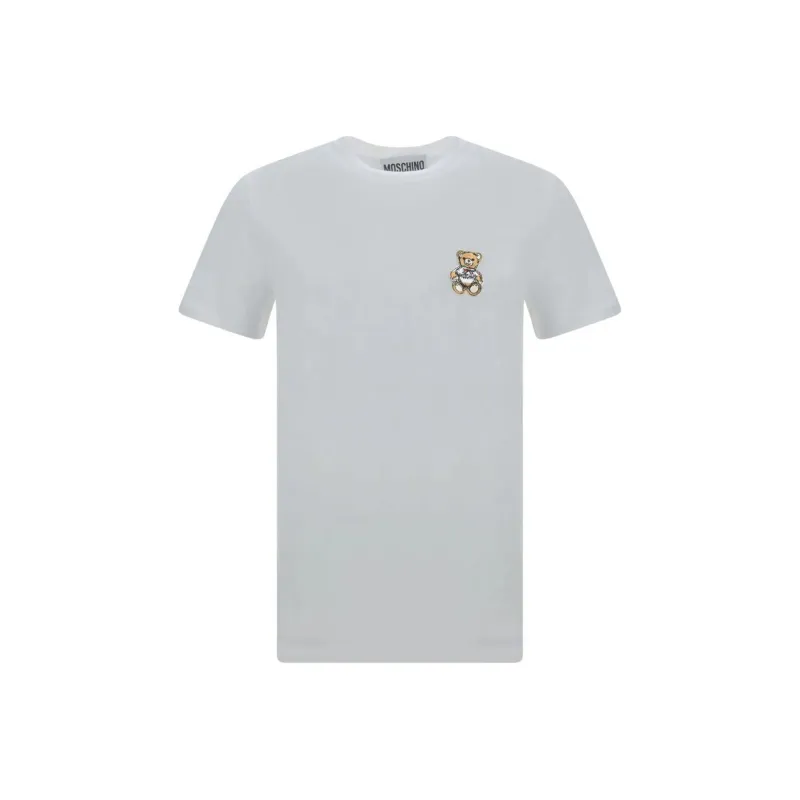 MOSCHINO Bear motif embroidered T shirt-0