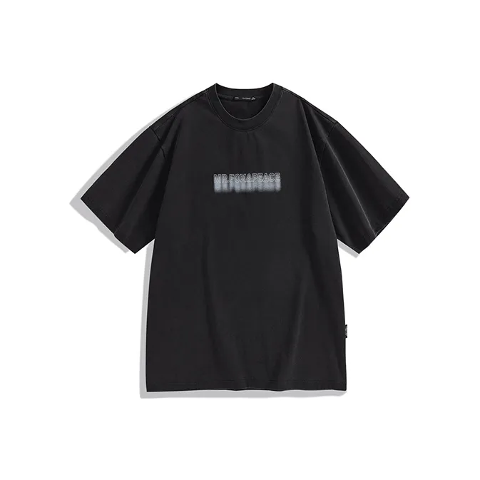 PEACEBIRD MEN T Shirts Men Black Batch 1 Loose Fit-0