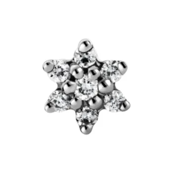 MARIA TASH 18K White Gold Diamond 14K White Gold Stud Earrings Unisex Silver