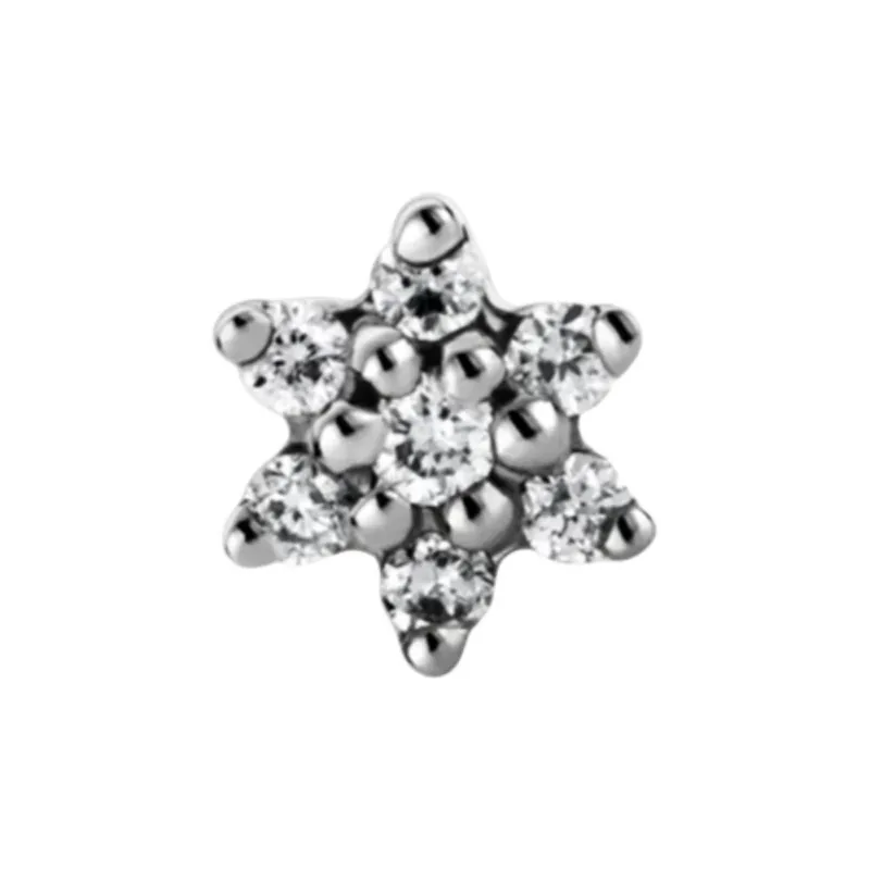 MARIA TASH 18K White Gold Diamond 14K White Gold Stud Earrings Unisex Silver-0