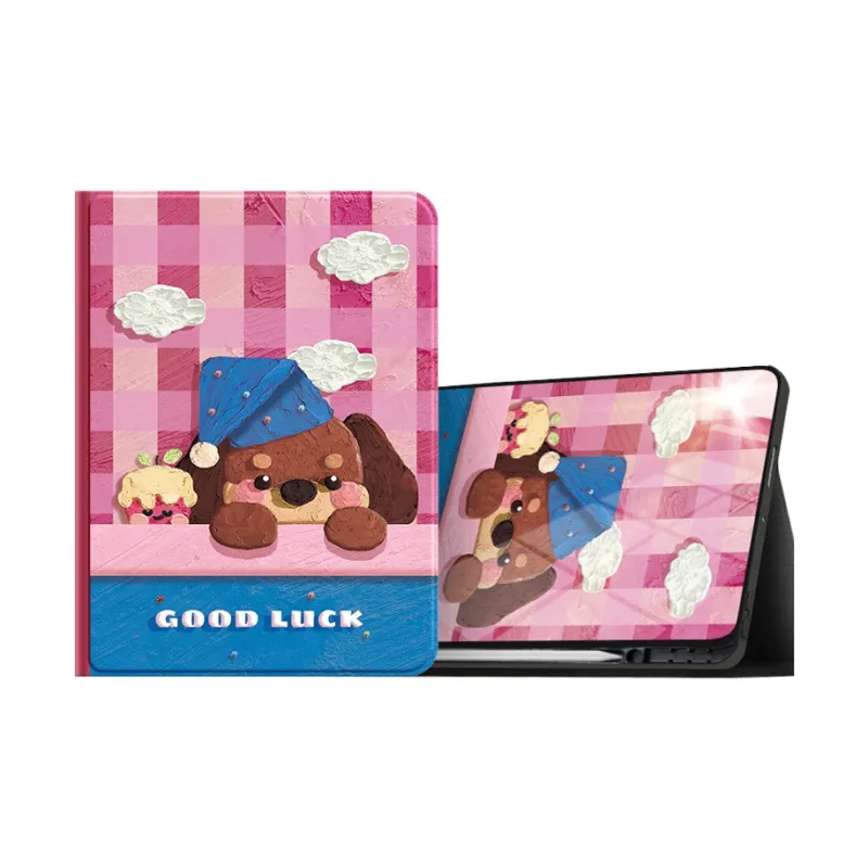 I Create My Art Silicone Material Compatible With Apple IPad. Deep Sleep Puppy Tablet Protective Case-9