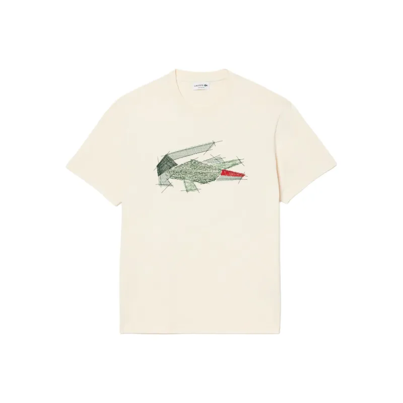 LACOSTE Logo embroidered T shirt-0