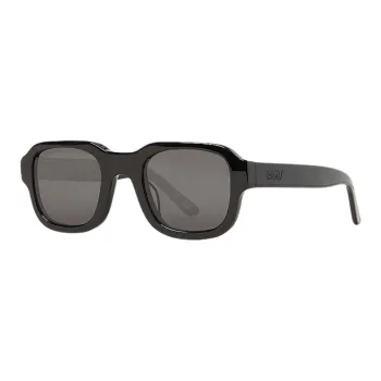 Vans Acetate Copper Nickel Alloy Square Sunglasses Unisex Black
