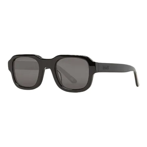 Vans Acetate Copper Nickel Alloy Square Sunglasses Unisex Black
