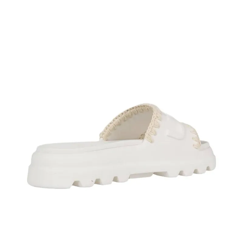 MOU Abrasion Resistant Slide Slippers Women's White-5