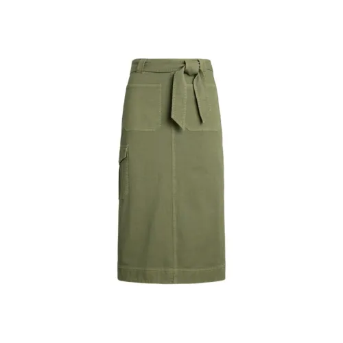 Polo Ralph Lauren SS25 Casual Long Skirts Women's Sage Green