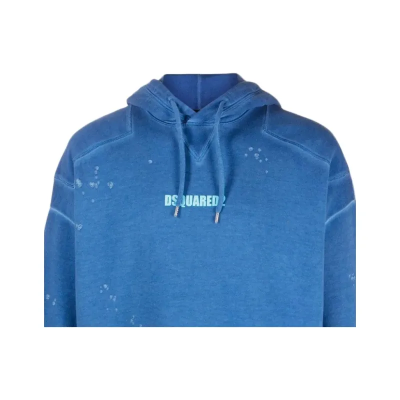 Dsquared2 Logo Printed Long Sleeved Hoodie-4