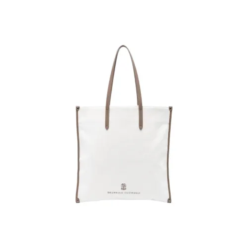 Brunello Cucinelli Logo embroidered Tote Bag