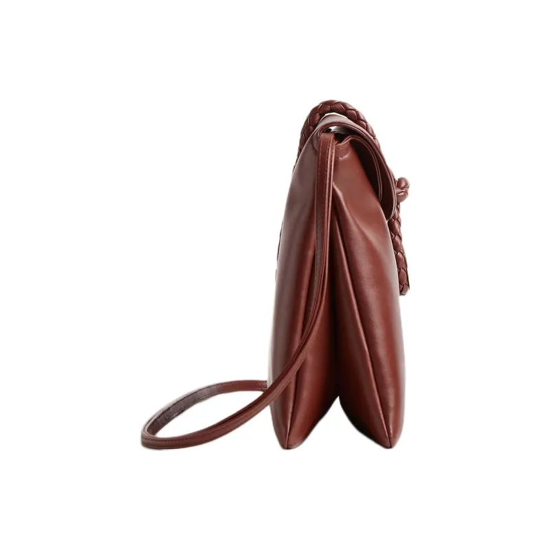 Bottega Veneta Cow Leather Crossbody Bag Unisex Sapele Red-1