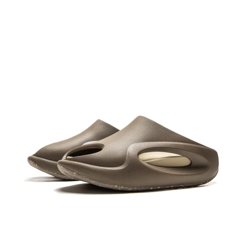 LiNing Cloud Wandering Slay 2.0 Slip Resistant Odor Resistant Abrasion Resistant Slide Slippers Unisex Brown-2