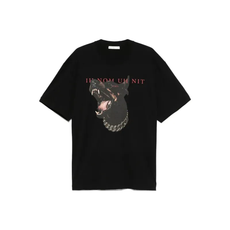 IH NOM UH NIT Dog print T shirt-0