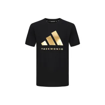Adidas T Shirt Unisex Black Gold