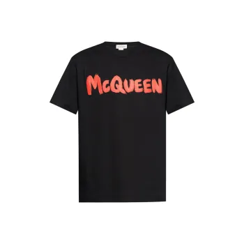 Alexander McQueen Logo Printed Crewneck T Shirt