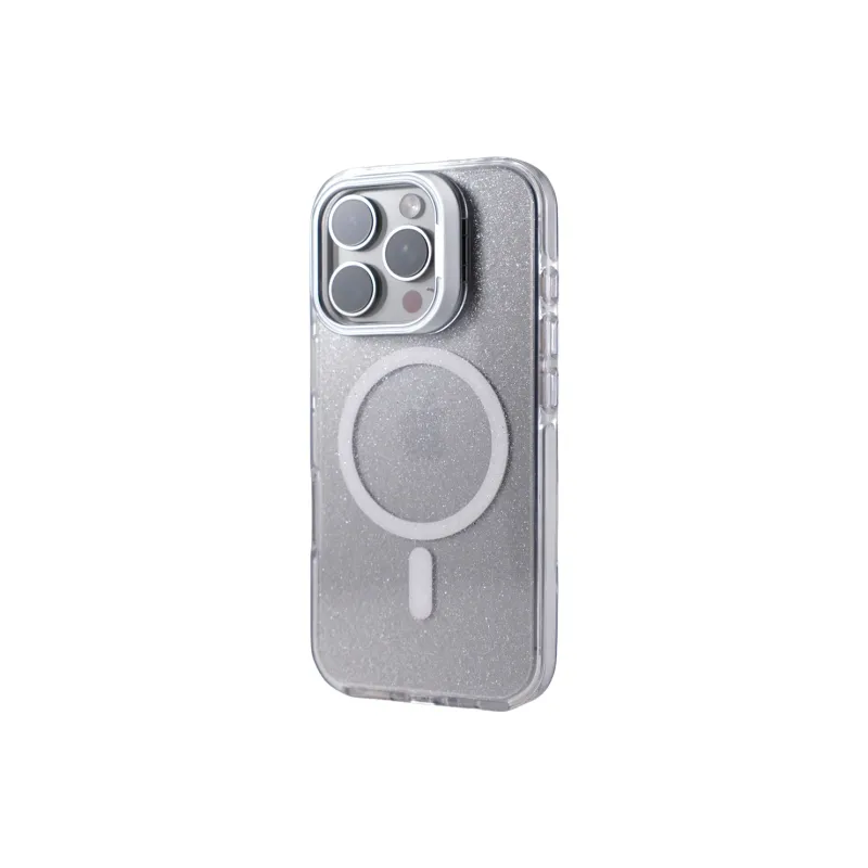 DEPA PC Material Glitter Lens Stand Magnetic Phone Cases Compatible With Apple 15/16 Collection Girlish-6