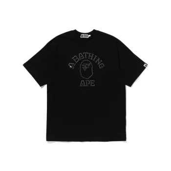 A BATHING APE Rhinestone College Relaxed Fit Tee