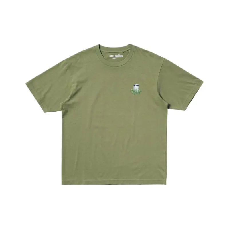 Sesame Street X UNIQLO Sesame Street Collaboration T Shirts Unisex Olive-0
