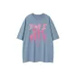 Haze Blue-T-Shirt-Ghost Letter Large
