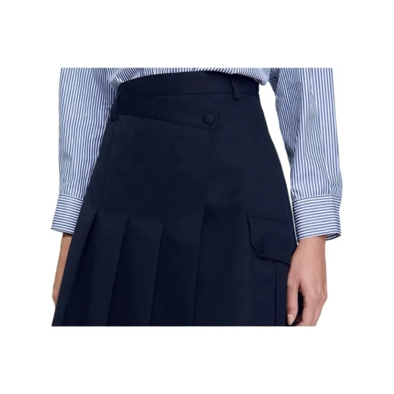 Sandro Pleated Mini Skirt-4