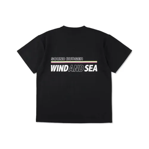 WIND AND SEA SS25 Sound Burger X WIND AND SEA S/S T-Shirt Unisex Black